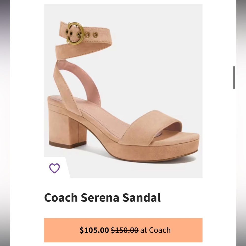 Coach Serena Sandal in Beige